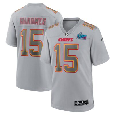 Patrick Mahomes Kansas City Chiefs Super Bowl LVII (2022 Season) Patch Atmosphere Fashion Game Jersey - Gray