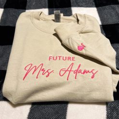 Custom Embroidered Future Mrs Hoodie - Personalized Engagement Gift for Bride