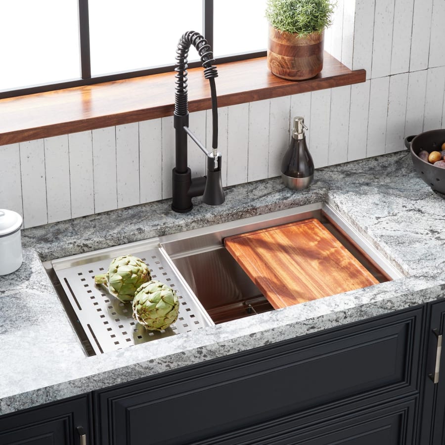 Workspace 32" Undermount Single Basin Stainless Steel Kitchen Sink